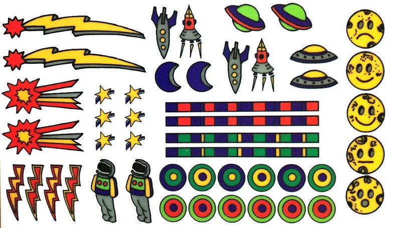 Space Galaxy Decals for Derby Cars